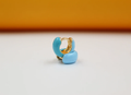 18K Gold Filled Enamel Small Huggie Earrings (K116A)