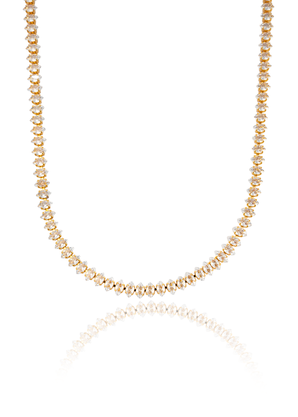 5mm Marquise CZ Tennis Necklace (H130)(I492)