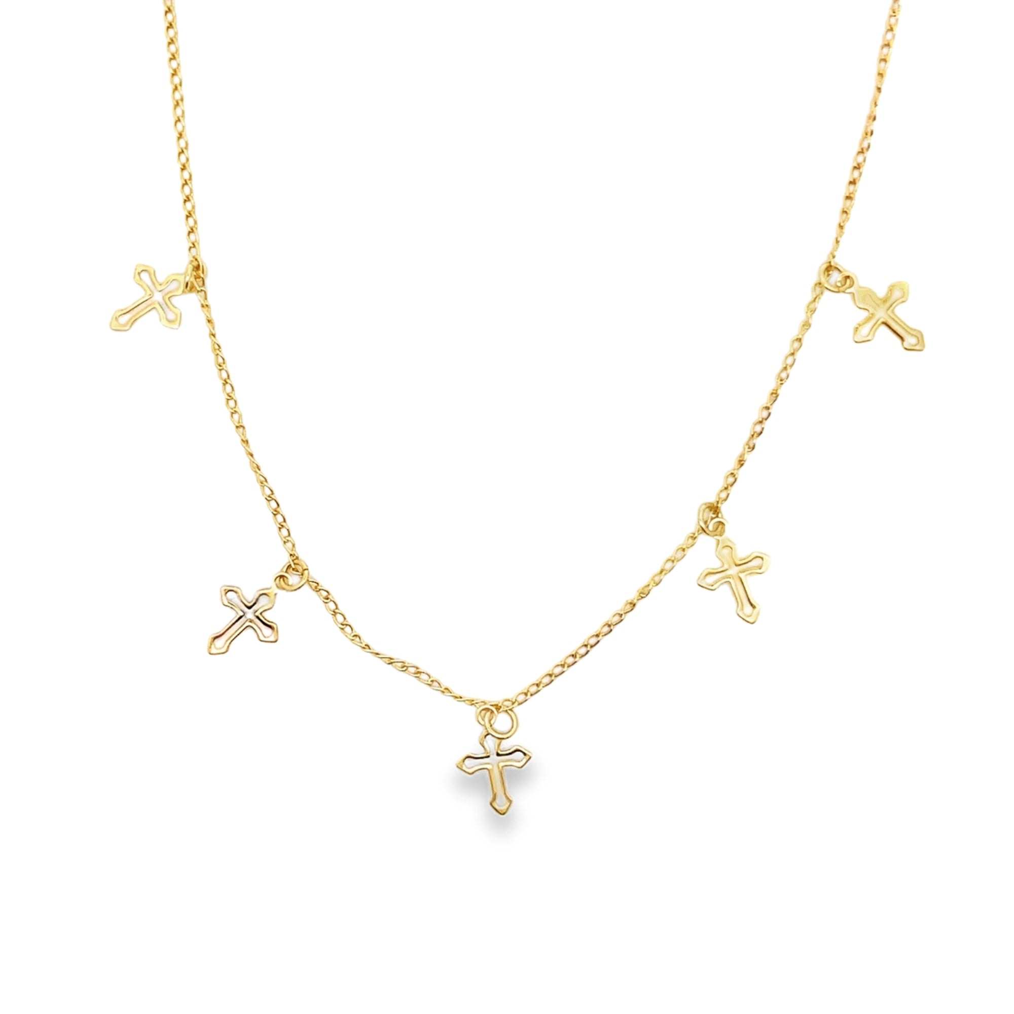 Dainty Dangle Cross Choker Chain (G60)